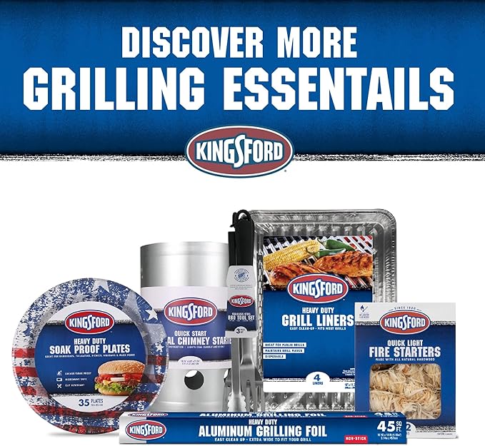 Kingsford Stainless Steel 3-Piece BBQ Tool Set | Tongs, Basting Brush, Spatula | Rust-Resistant Grilling Tools