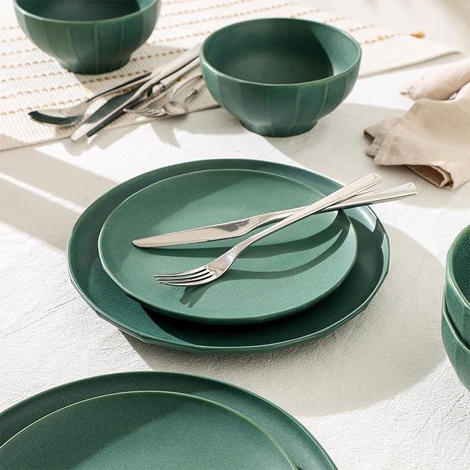Stone Lain Rio 24-Piece Dinnerware Set Stoneware, Green