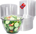 Mr Miracle Clear 48 Ounce Plastic Salad Bowls with Snap-On Lids. Pack 50. Airtight Disposable Salad Containers for Lunch, Meal Prep, Parties. Ideal as Disposable Salad Bowls with Lids