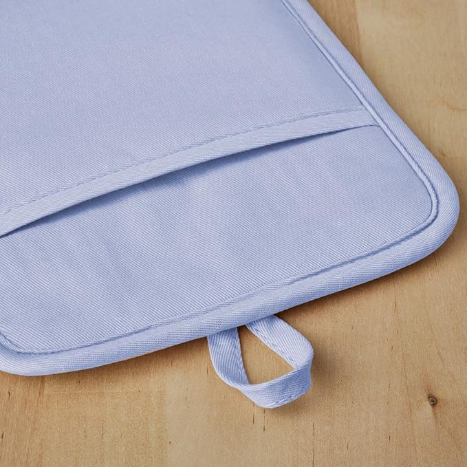 KitchenAid Ribbed Soft Silicone Pot Holder 2-Pack Set, Lavender Cream Purple, 7"x9"
