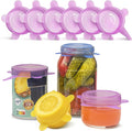 Orblue Silicone Stretch Lids 6-Pack Small for Fresh Food Storage - Seal in Flavors, Keep Food Fresh and Reduce Waste Lilac