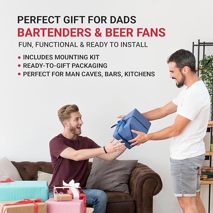 2-in-1 Can Crusher & Bottle Opener Set – Wall Mounted Aluminum Can Crusher for 12 & 16 Oz Cans with Mounting Hardware – Built-In Beer Bottle Opener with Digital Counter – Man Cave, Kitchen, Bar Gift
