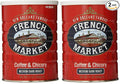 French Market Coffee & Chicory Medium-Dark Roast Ground Coffee, 12oz Can (Pack of 2)