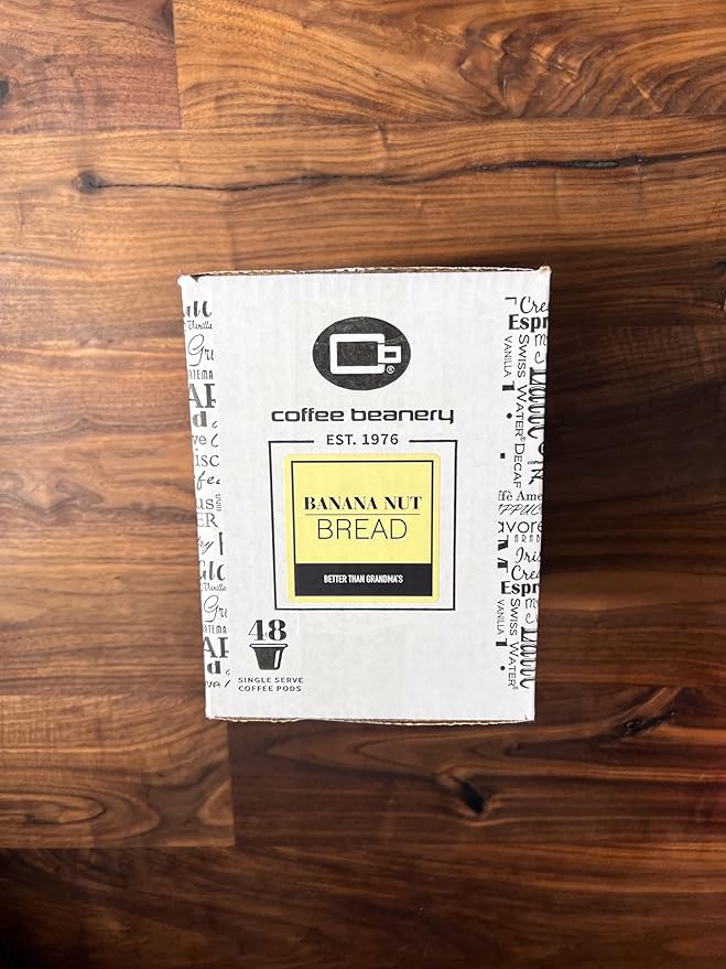 Banana Nut Bread Coffee Pods by Coffee Beanery | 48ct Bulk Medium Roast Arbica Coffee
