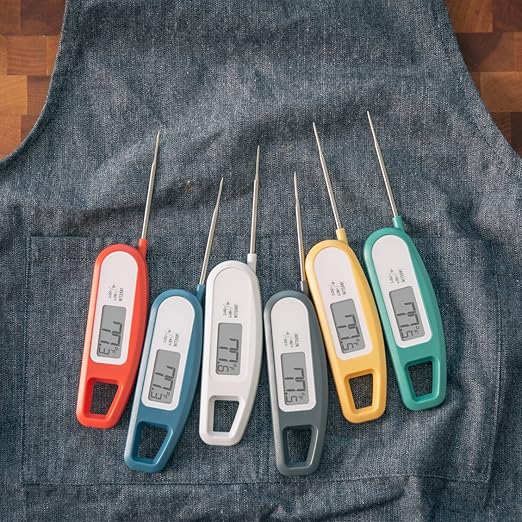Lavatools Javelin® Ultra-Fast 3-Second Digital Instant Read Meat Thermometer for Grill and Cooking, 2.75" Probe, Compact Foldable Design, Large Display, IP65 Water Resistant, NSF Certified – Butter