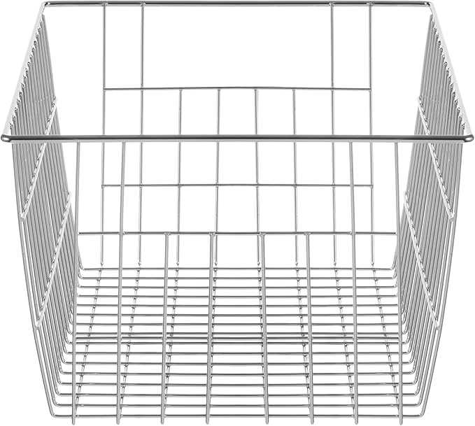 Slideep Farmhouse Wire Organizer Storage Bin Basket with Handles, Food Storage for Kitchen Cabinets, Pantry, Closet, Bedroom, Bathroom, Office 6 Pack