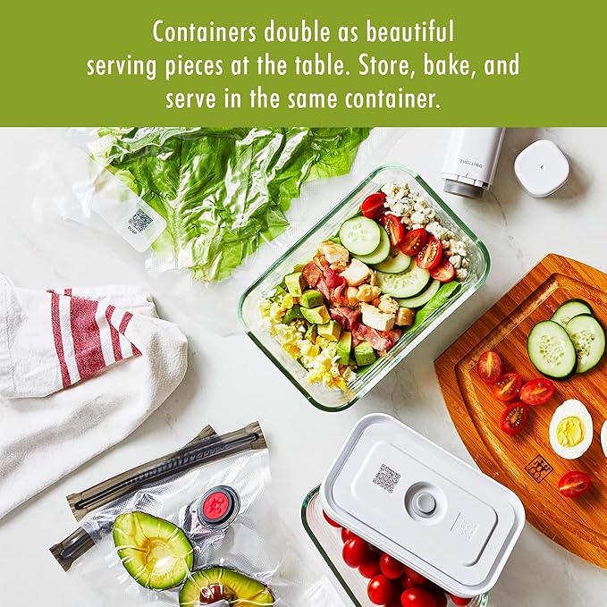 ZWILLING Fresh & Save Glass Airtight Food Storage Container, Meal Prep Container - Small