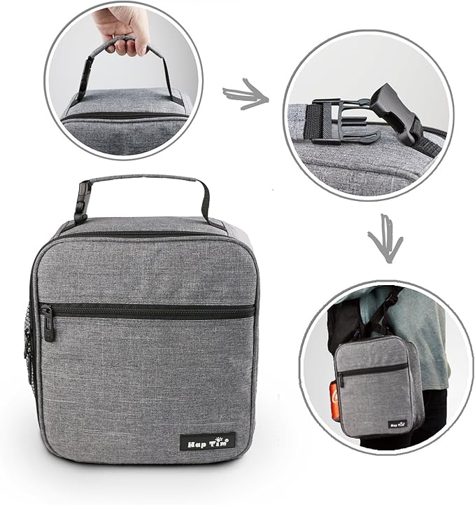 Hap Tim Insulated Lunch Box for Men, Reusable Lunch Bag for Women, Spacious Lunchbox Adult (18654-G)