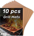 Grill Mats for Outdoor Grill, Cooper 10 pcs grill mats, Grill Sheets for Outdoor Grill Reusable, grilling accessories, non stick grill mat for Gas Charcoal and Electric Grill -15.75 x 13 Inch