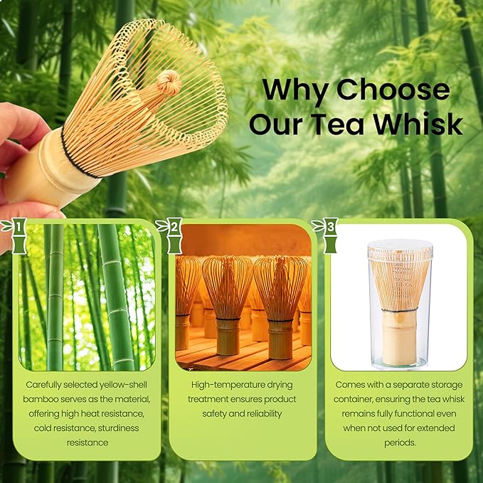 Matcha Whisk Set, Ceramic Matcha Set Desert Series, Matcha Bowl, Matcha Whisk and Holder, Bamboo Scoop, Scoop Rest, Sifter and Tea Towel 7 Pcs Matcha Kit for Birthday Christmas Gift (Matte Soil)