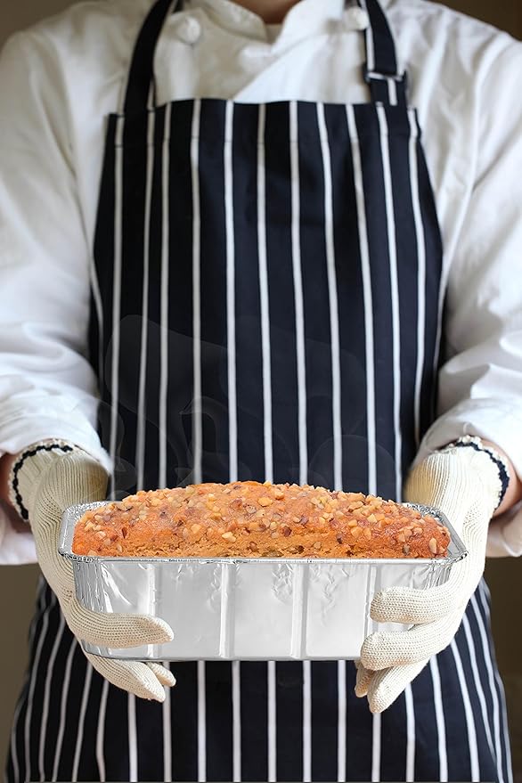 PARTY BARGAINS 2 Lb Aluminum Loaf Pan - 20 Pack, 8.5" x 4.5" x 2.5" Heavy Duty Disposable Bread Pans for Perfect for Baking, Lasagna, Meatloaf & Food Serving (Max 240°C)