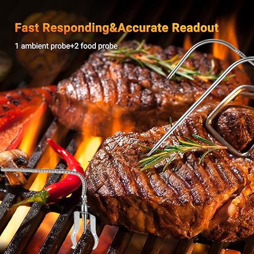 INKBIRD WiFi & Bluetooth BBQ Temperature Controller ISC-007BW Kit, Automatic Smoker Fan Controller Grill Thermometer with 3 Probes for Big Green Egg, Kamado, WSM, Kettle, Akorn - Storage Carrying Case