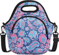 CILLA Neoprene Lunch Bag for Women Insulated Lunch Tote Bags Washable Lunch Container Box Picnic Lightweight Meal Prep Bags(Cashew+)