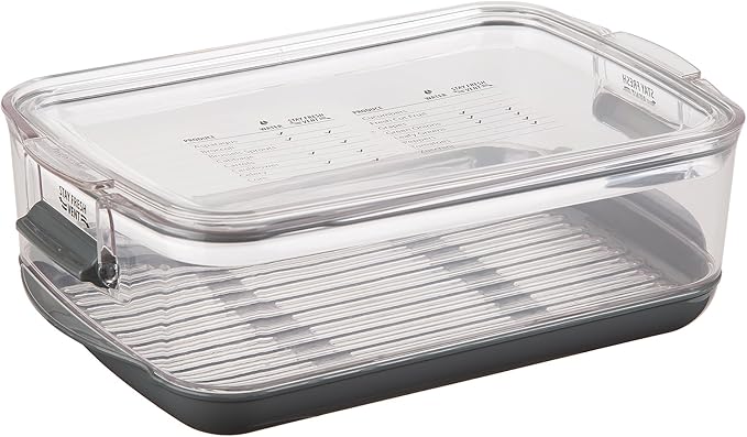 Progressive International Prepworks by Progressive Produce ProKeeper, 3-Quart, Stay-Fresh Vent System, Small Peppers, Tomatoes (Pack of 6)