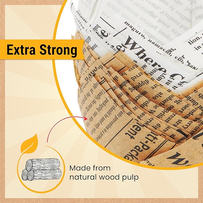 Baker's Signature 150pcs Parchment Paper Muffin Liners - Natural Wood Pulp, Greaseproof, Waterproof, Non-Toxic - Ideal for Multiple Occasions