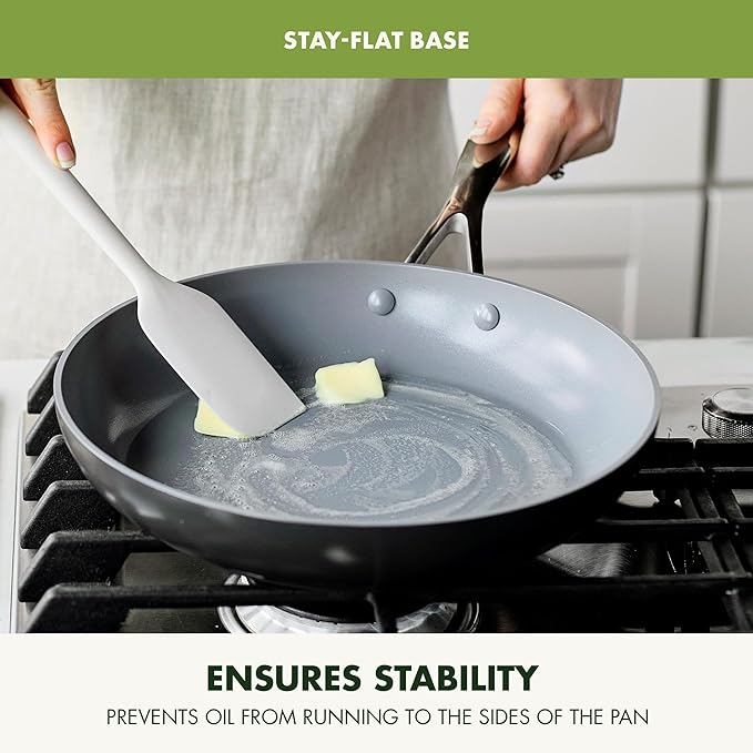 GreenPan Valencia Pro Hard Anodized Healthy Ceramic Nonstick 12" Frying Pan Skillet, PFAS-Free Cookware, Stainless Steel Handle, Induction Suitable, Dishwasher Safe, Oven Safe,