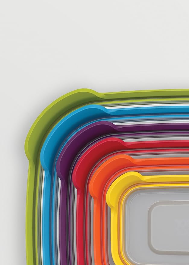 Joseph Joseph Nest Lock Plastic BPA Free Food Storage Container Set with Lockable Airtight Leakproof Lids, 12-Piece, Multi-Color