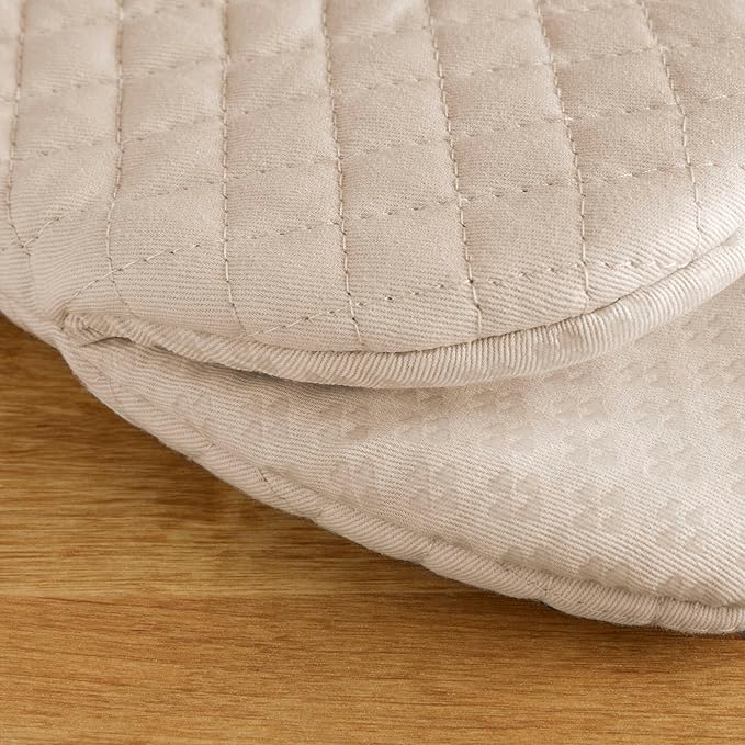 KitchenAid Asteroid Mini Oven Mitt Set, 5.5"x8", Milkshake Tan, 2 Piece