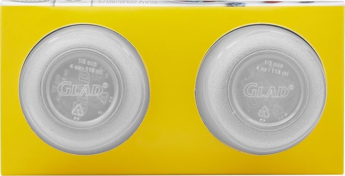 Glad GladWare Home Mini Round Food Storage Containers - Small Meal Container Holds up to 4 Ounces of Food - Lock Tight Seal, 8 Count