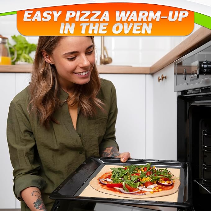3 Pcs Silicone Baking Mat - Non-Stick Silicone Baking Mats Cookie Sheet with Reinforced Edges, Dishwasher Safe, Heat-Resistant - Uniform Heating & Easy Baking for Macarons, Cookie Dough, Roasts, Pizza