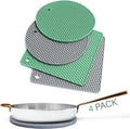 Silicone Trivets for Hot Dishes, Pots, Pans (4 Pack) - Heat-Resistant Pot Holders for Kitchen Countertop Mats - Silicone Trivet Mat - Multipurpose Counter Pads