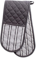 DII Double Strip Chef Kitchen Cooking & Baking Collection, Double Oven Mitt, 35x7.5, Mineral Gray