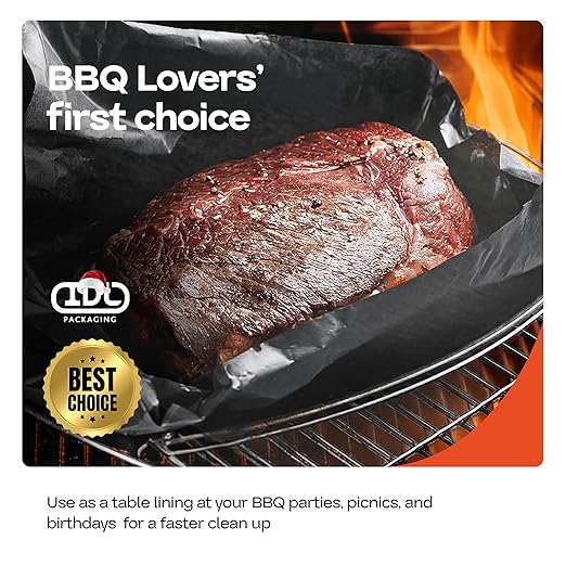 Black Butcher Paper 18" x 12000" (1000 feet) - USA-Made Natural Butcher Paper Roll for Meat and Fish - Uncoated, Unwaxed & Food-Grade Material for Grilling - BBQ Papers for Smoking by IDL Packaging