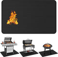 60 x 40 inch Under Grill Mats for Outdoor Grill, Double-Sided Fireproof Deck and Patio Protector Mat, Waterproof Oil-Proof BBQ Floor Pad Indoor Fire Pit Fireplace Mat