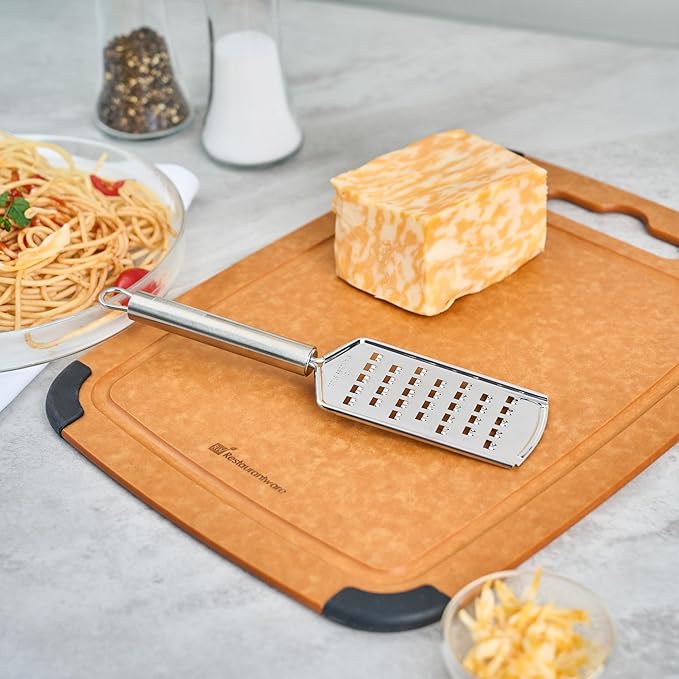 Restaurantware-German Standard Coarse Handheld Graters, 6 Flat Cheese Graters - Dishwashable, Durable, Stainless Steel Food Grater With Handle, Suitable For Potato, Carrot, Hard Cheese, And, More