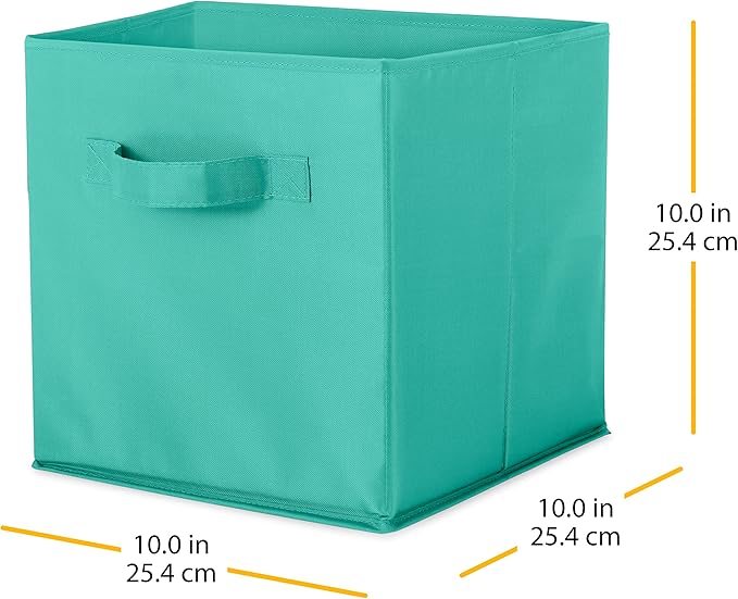 Whitmor Turquoise Set of 2-10 x 10 x 10 inches Collapsible Cubes, 2 Pack