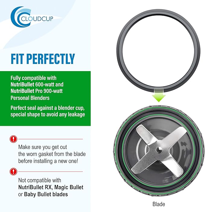 Gasket Replacement Rubber Ring Seal Rings Gaskets Part for Nutribullet Replacement Parts Accessories Blender 900 Series 600W and 900W