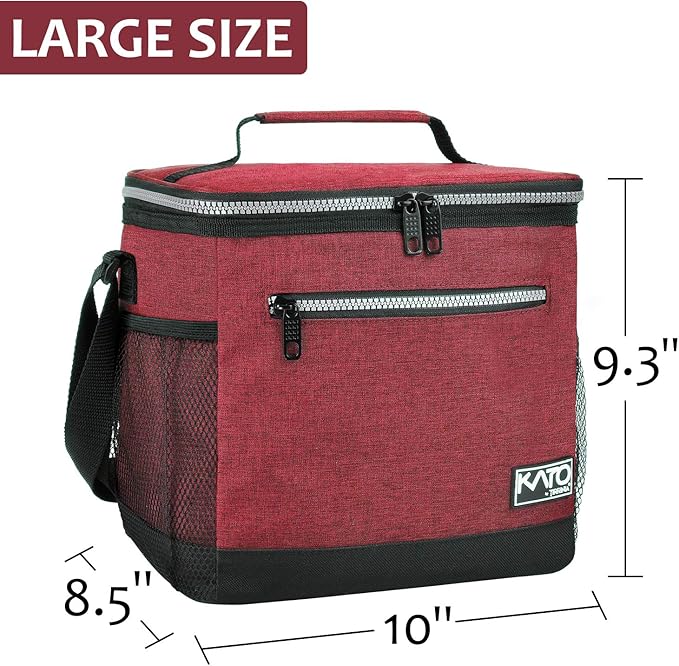 Tirrinia Insulated Lunch Box for Men/Women, Leakproof Lunch Bag for School Work, Enlarge Lunch Tote Kids Boys Girls Back to School, Soft Reusable Cooler Office Picnic Work Beach Camping with Shoulder