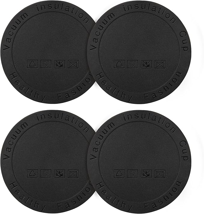 Silicone Bottom Protector for the Bottom of Mugs and Other Containers with a Bottom Diameter of 3.22" 82 mm,Multi-Use Non-Slip Mat(4 Pack)