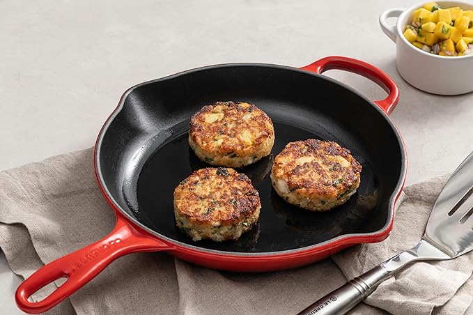 Le Creuset Enameled Cast Iron Signature Iron Handle Skillet, 10.25", Cerise