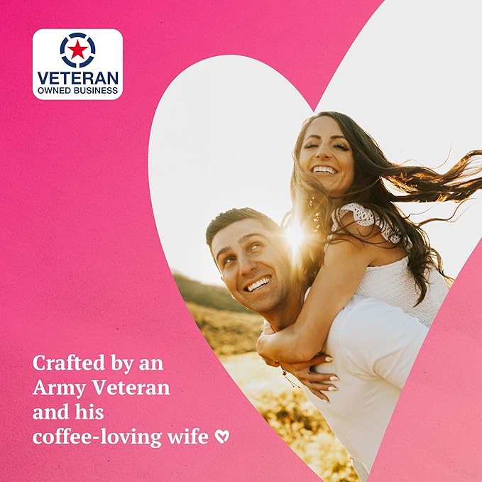 Couple’s Coffee Flavored Ground Coffee | French Vanilla Flavored Coffee | Gives Back to Military Families | French Kiss | Made with 100% Arabica Beans | 12oz