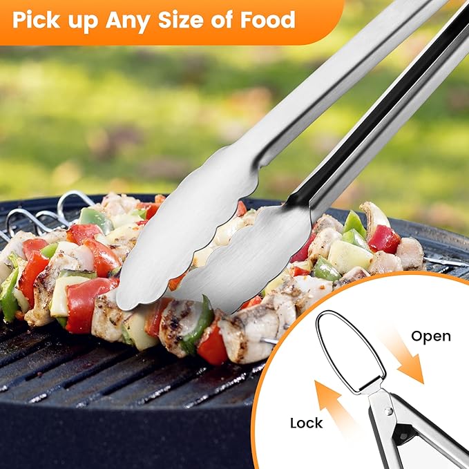 22PCS BBQ Grill Set, BBQ Grill Tools Set for Outdoor Grill with Hooks & Carry Handbag, BBQ Tools Grilling Accessories Kit for Camping/Backyard, Grilling for Men Dad