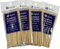 400 Count | KingSeal Natural Bamboo Wood Grilling Skewers for Shish Kebabs, BBQ, and Fruit Arrangements, 6 Inch x 2.5mm Diameter - 4 Packs x 100 Skewers