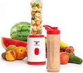 Moss & Stone Single Serve Blender, White & Red, 20 oz