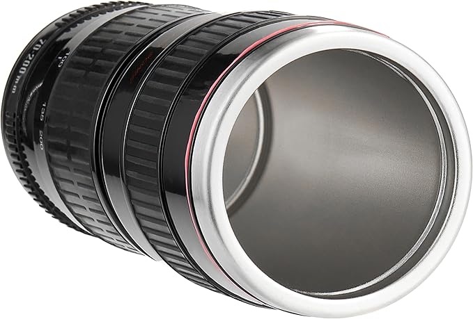 Camera Lens Coffee Mug with Slider Lid - Perfect Photographer Gifts for Men and Women, Unique Gifts for Photography Enthusiasts and Shutterbug Friends!