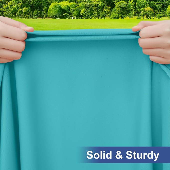 homing Rectangle Table Cloth Cover, Waterproof Polyester Elastic Fitted Tablecloth, Fits for 4 Foot Folding Tables, Washable Table Protector for Picnic, Camping, Outdoor (Turquoise, 24" x 48")