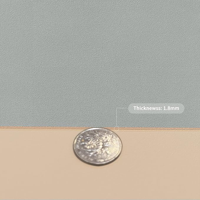 Leather Table Cover,1.8mm Thick,30x48 Inch Desk Cover,Large Desk Mat,Table Protector,Table Cover Protector,Rectangular Table Cover,Table Protector Mat(Light Brown+Gray,30x48)