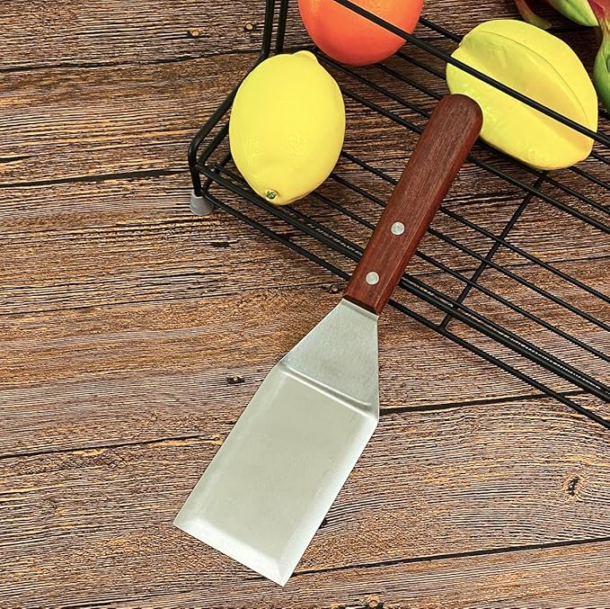 Metal Spatula for Cast Iron Skillet Grill Stainless Steel Spatula for Burger, Fish Turner Griddle Spatula, Spachulas Egg Flipper, Flat Top Metal Spatula for Cooking BBQ