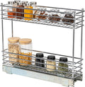 Household Essentials Chrome 2-Tier Sliding Cabinet Organizer, 5"