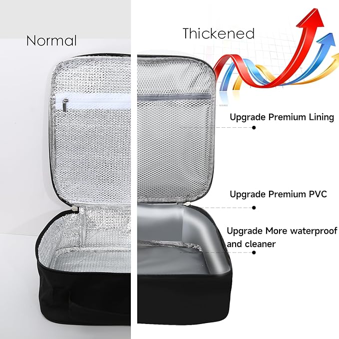 Lunch box Lunch bag for men women Insulated Lunchbox Lunch bags for Work Picnic Travel (Thicken navy blue)