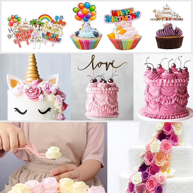 Nifogo Cake Decorating Supplies Kit Tools 356pcs, Baking Accessories with Cake Turntable, Pastry Piping Bag, Piping Icing Tips for Beginners