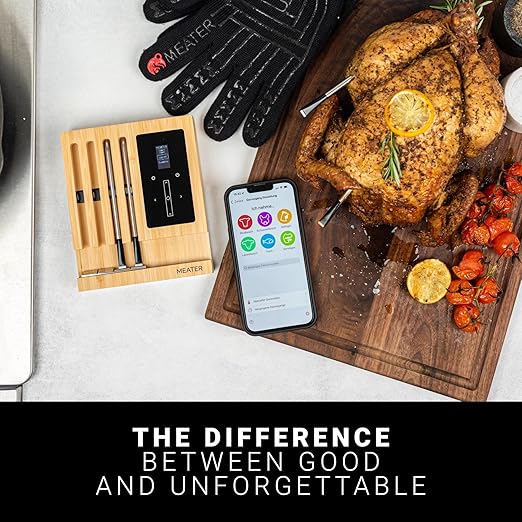 MEATER Block: WiFi Smart Wireless Meat Thermometer | 4 Probes, Long Range | Perfect for BBQ, Oven, Grill, Kitchen, Smoker, Air Fryer | Apple Watch, Alexa Compatible | iOS & Android App