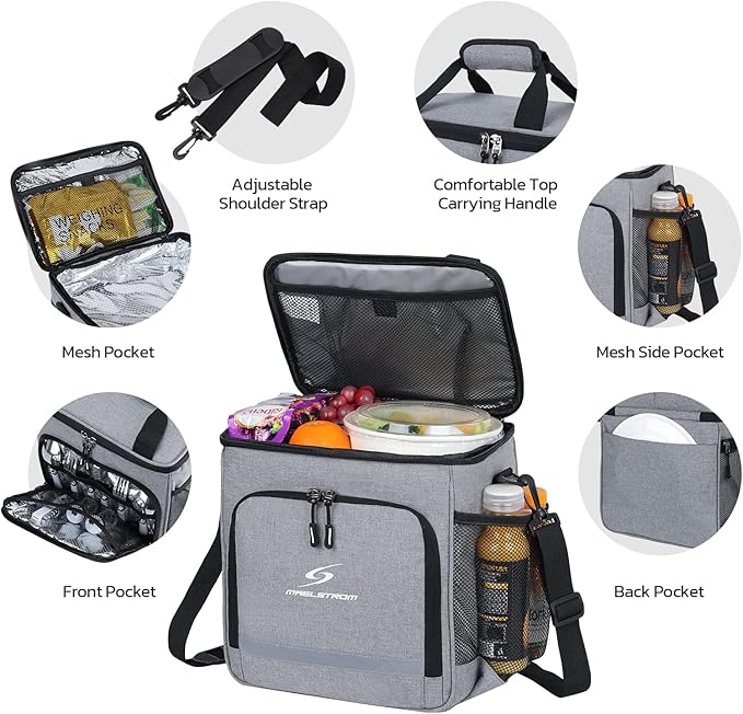 Maelstrom Lunch Box for Men,Insulated Lunch Bag Women/Men,Leakproof Lunch Cooler Bag, Lunch Tote Bag