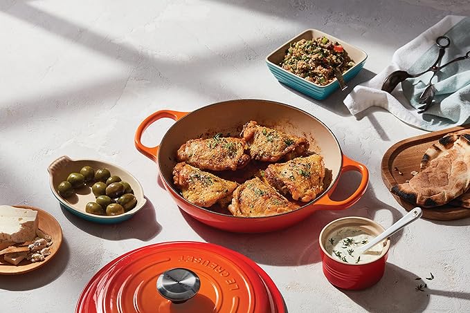 Le Creuset Enameled Cast Iron Signature Braiser, 5 qt, Flame