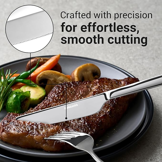 Essen Flatware Set for 6, 30-Piece Silverware Set, Premium 18/10 Stainless Steel Utensils with Mirror Finish, Modern Silverware for Daily Use, Hosting, or Housewarming Gifts