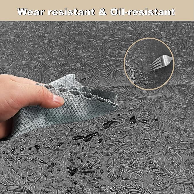 BBQ Grill Mat for Outdoor Grill, 65 x 51 inches Heavy Duty Thickened Under Grill Mats, Oil-Proof Waterproof Floor Protector for Deck and Patio